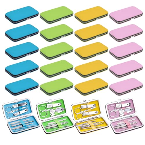 Kit de coupe-ongles en acier inoxydable : lot de 24 manucures 8 en 1