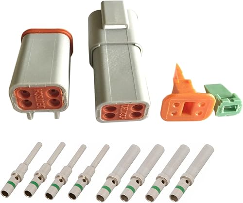 Miniatura 2 de FridayParts DT Deutsch Kit de conectores impermeables con contactos sólidos de 14 AWG (1 juego de 2/3/4/6/8/12 pines)