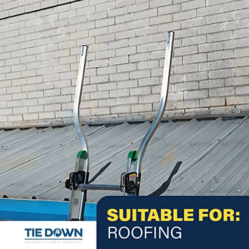 Tie Down Safety Step-N-Safe Extension Ladder Walk-Thru | Safety Ladder Protection | Safely Transition From Ladder To Roof | No Tools Required | Made 100% In Usa,Silver #TOP3