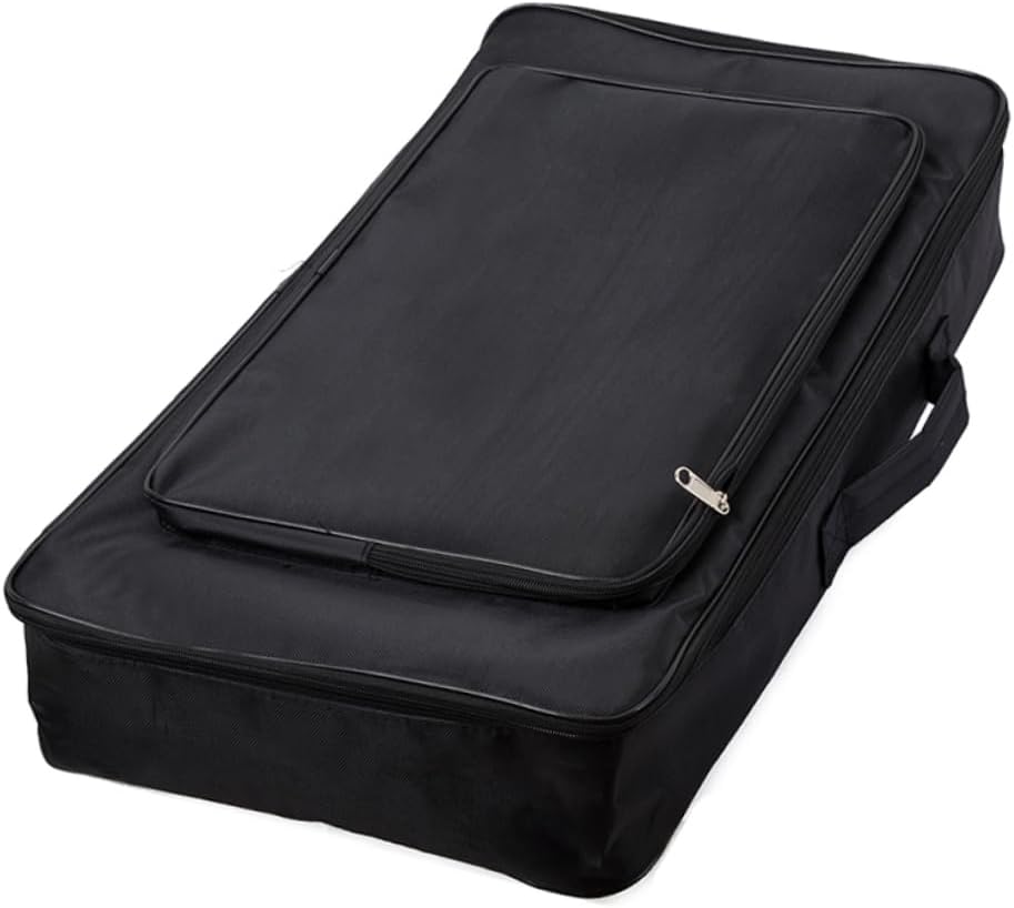 Electric Guitar Pedalboard Storage Bag Durable Carry Case for Effects Pedals Comfortable Non Slip Handle Black Design for Musicians and Keyboard Players