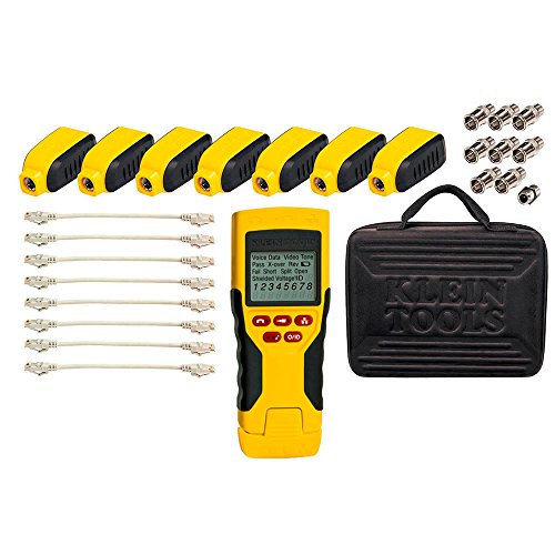 Klein Tools VDV501-826 Cable Tester Kit with VDV Scout Pro 2 LT and Test-N-Map Remote Kit Includes Remotes, F Adapters, and Case, More