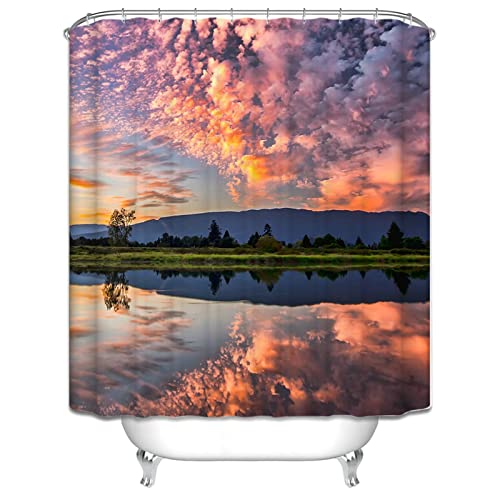 Rideau de douche en polyester de qualité supérieure au design multicolore - 3
