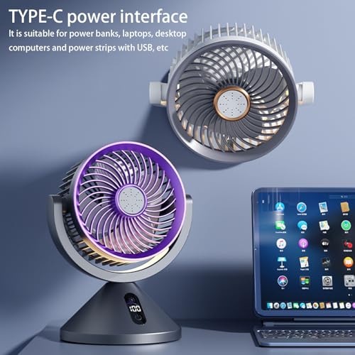 Ventilateur de bureau rechargeable USB compact pour refroidissement de table
