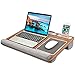 HUANUO Supporto per Laptop con Cuscino, Tappetino per Mouse e Pad da Polso Integrati per Notebook Fino a 15.6", con Supporto per Tablet, Penna e Telefono