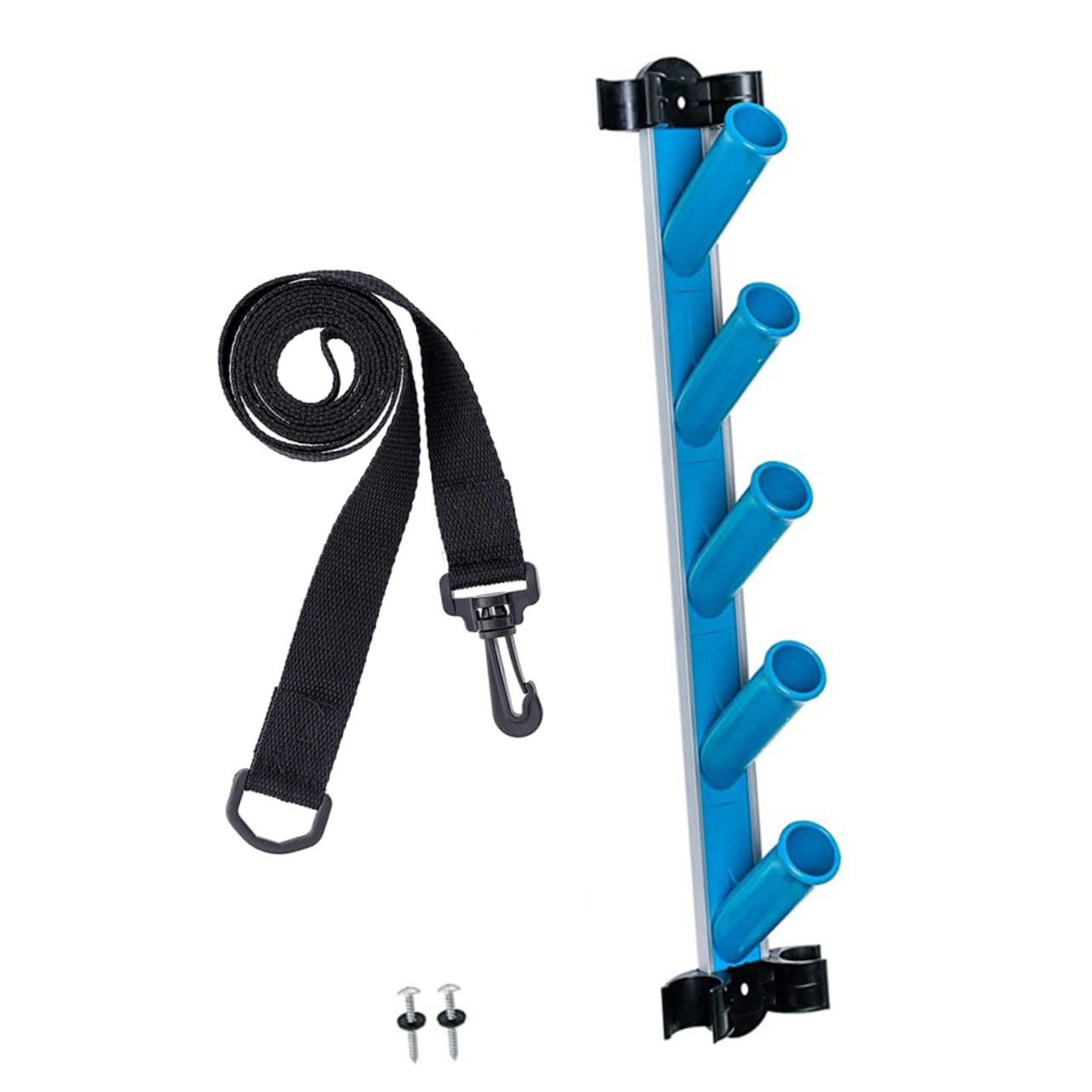 Estante para Limpieza de Piscinas Azul PVC y Nylon para Herramientas
