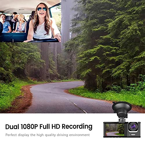 Ksrnsne 1 Set 3 Camera Dash Cam 1080P 2 Inch Screen Dashcam Black Driver Recorder for Taxi CAR DVR Rear Camera Universal - Image 3