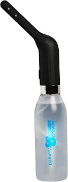 Clean Stream Automatic Enema Set for Beginners, Men, Women, Couples. Travel Enema and Bidet. Two Attachments and Three Levels. Weighted Hose and Bottle. Rechargeable. 5 Pieces, Black & Clear.