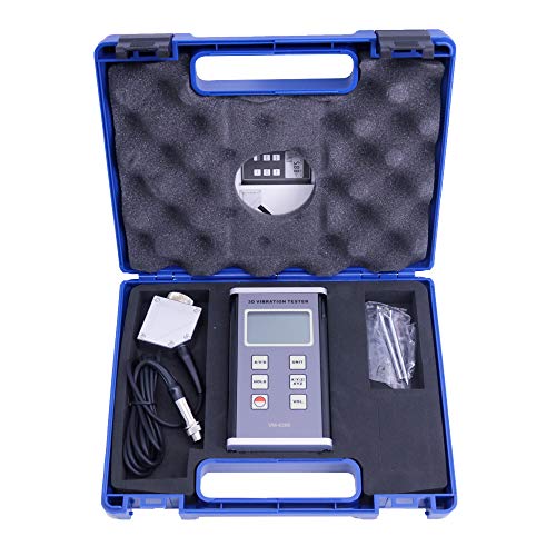 VM-6380 Digital Vibration Tester Portable 3D VM6380 3-Axis Piezoelectric Machinery Vibrometer Frequency 10Hz~10kHz Acceleration