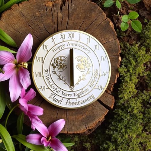 Reloj solar de perlas con soporte para aniversario de bodas 2026 4