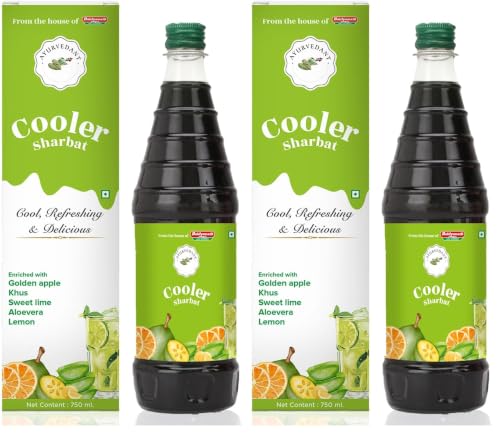 Image of Ayurvedant Cooler Sharbat Refreshing Herbal Drink Mix with Natural Ingredients - Ideal for Hydration & Cooling (750 ML) (Pack of 2)