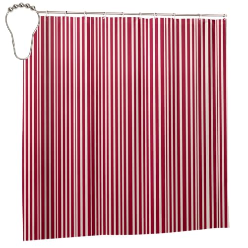 Rideau de douche anti-moisissure en polyester écossais rouge pour sol sec - 3