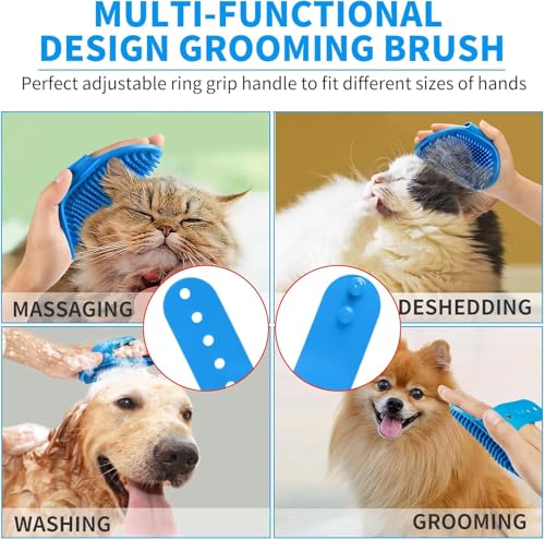 Image of 9 in 1 Grooming, Bathing & Nail Cutting Kit For Dogs & Cats - Includes Pet Comb Brush, 3 in 1 Pet Steam Brush, Cat Comb, Silicone Bath Scrubber, Flea Comb, Bath Gloves, Pet Toothbrush & Nail Clipper