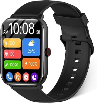 Smart Watch 2025 Improved Model & Added SOS Functions 1.9-inch Large Screen, Bluetooth 5.3, Call Function, iPhone Compatible, Android Compatible, Activity Meter, Pedometer, Wristwatch, Sports Watch