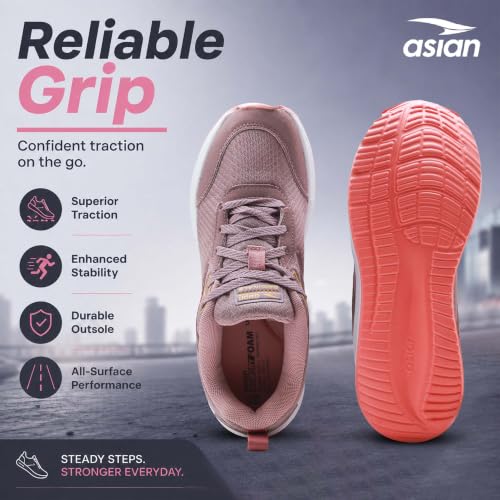 Image of ASIAN Mercury-21 Women's Running Shoes | Lightweight Shoes with EVA Sole, Breathable Knit Comfort, Stylish Casual Running, Walking & Sports Shoes for Girls