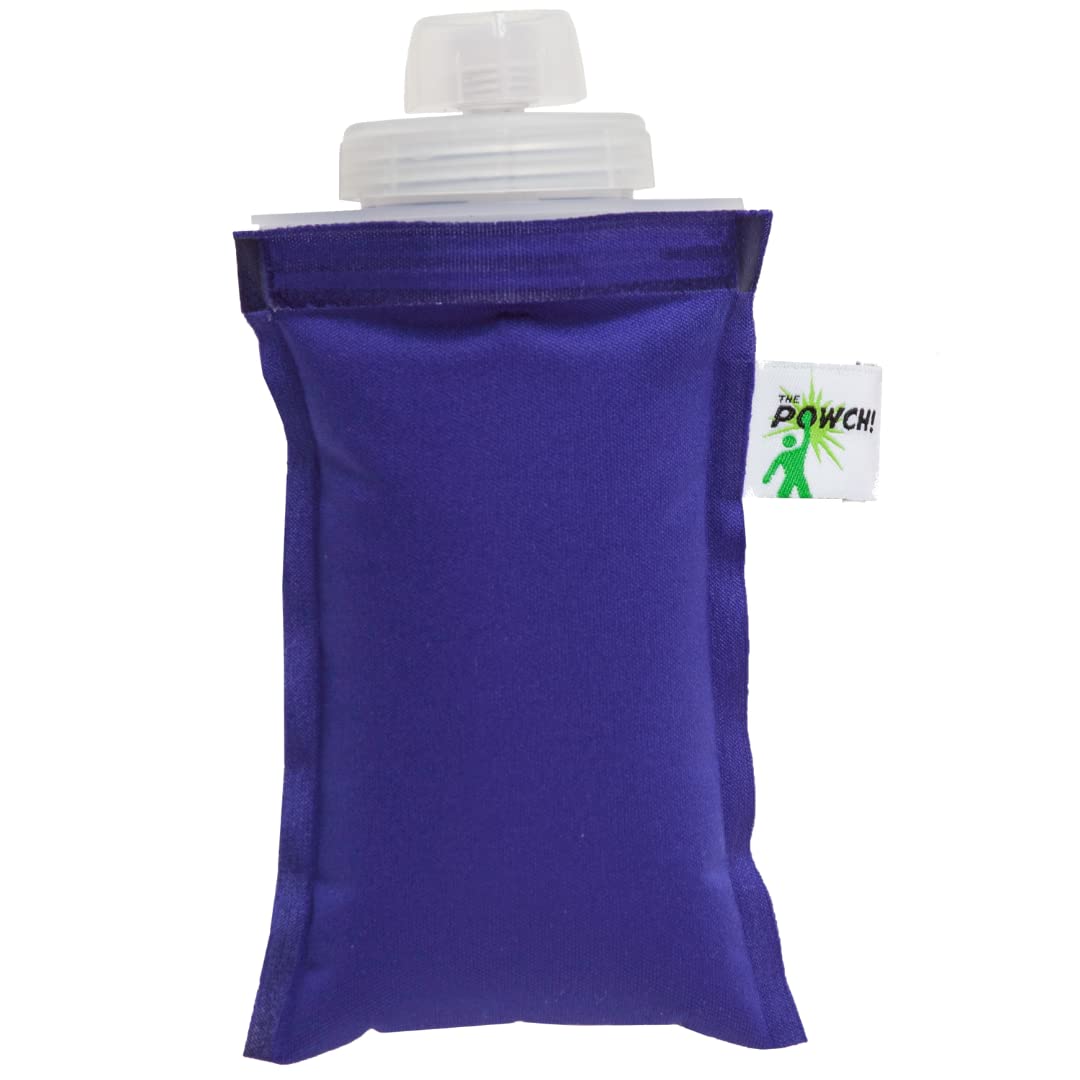K.O. ECOLIFEThe POWCH! Reusable Food Liquid Pouch Container Bottle 12oz Collapsible Waterproof Kids Adults Pets Soft Fabric Food Container DW/Freezer Safe Gives Back Woman-Owned Made in USA (Purple)