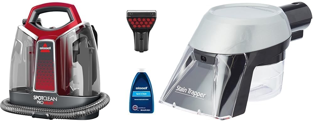 BISSELL SpotClean ProHeat Carpet Vacuum Cleaner, Multi-Surface Stain Cleaner, Carpets, Upholstery, Stairs and Car, Formula and Accessories Included, 330 W, 74 dB, 36988