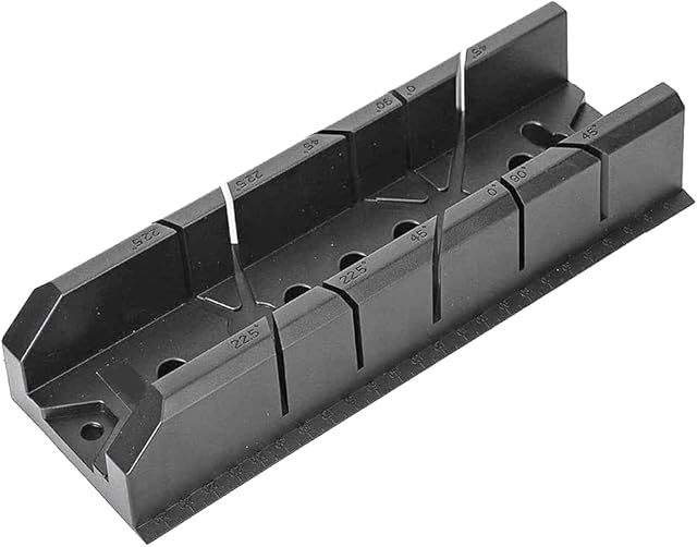 Mitre Box Plastic Mitre Box Clamping Mitre Box Multiple Degree Cutting Box Tool Miter Saw Box Oblique Cutting Tool for Carpenters Framing Crafts Woodworking