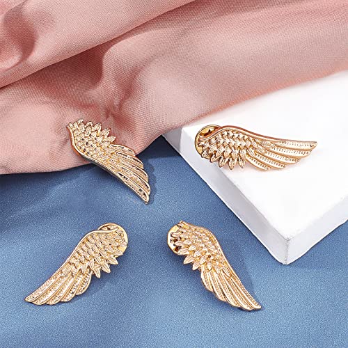 Image of CHGCRAFT Angel Wings Brooches Pin Wing Alloy Brooches for Suit Shirt Collar Lapel Pins Sweater Shawl Coat Breastpin Accessories for Wedding Party Jewelry