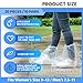 10 Pairs Waterproof Shoe Covers for Rain - Disposable Plastic Rain Shoe Covers - Non-Slip Indoor Outdoor Rain Cover for Shoes,Plastic Overshoes for Men Women -Water Proof Boot Protector – Clear-L