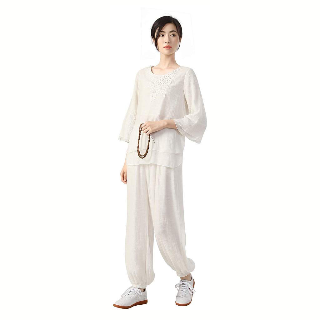 Tenue d'arts martiaux en lin de qualité supérieure RWRAPS pour pratique du Tai Chi