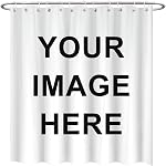 BLINGPAINTING Custom Photo Shower Curtains Customized Image Bathroom Curtain Personalized Shower Divider with Picture (52x72inch)