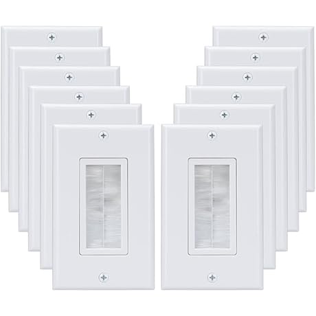 1-Gang Brush Wall Plate [For] Passing Through Wires