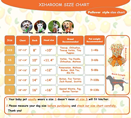 Petroom Pet Dogs Dresses For Small Dogs Puppy Clothes Cat Outfit Apparel Female For Yorkie(Lemon L) #TOP3