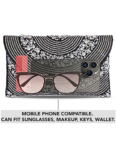 Image of Peora Malti Color Clutch Purses for Women Handmade Evening Handbags Bridal Clutch