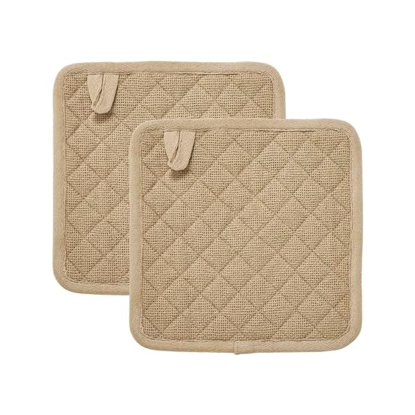  VHC-Brands-Cotton-Pot-Holder-Set-of-2-Heat-Resistant-Kitchen-Potholders-Burlap-Natural-Collection-Square-8x8-Natural