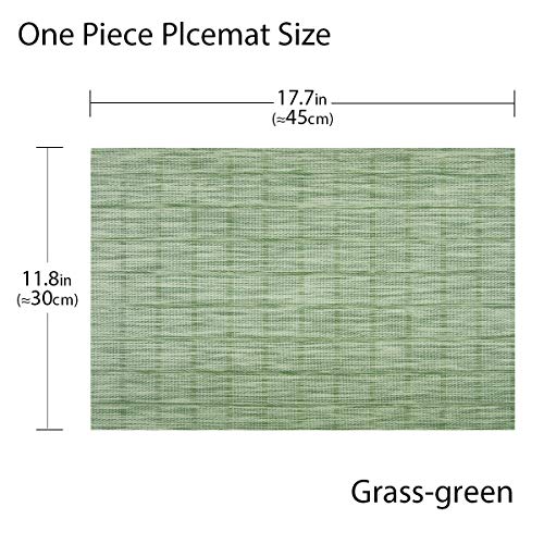 Pigchcy Countryside Placemats Set Of 4 Woven Heat-Resistant Placemats Washable Easy To Clean Table Mats For Dining Room And Decor (Pear Green) #TOP1