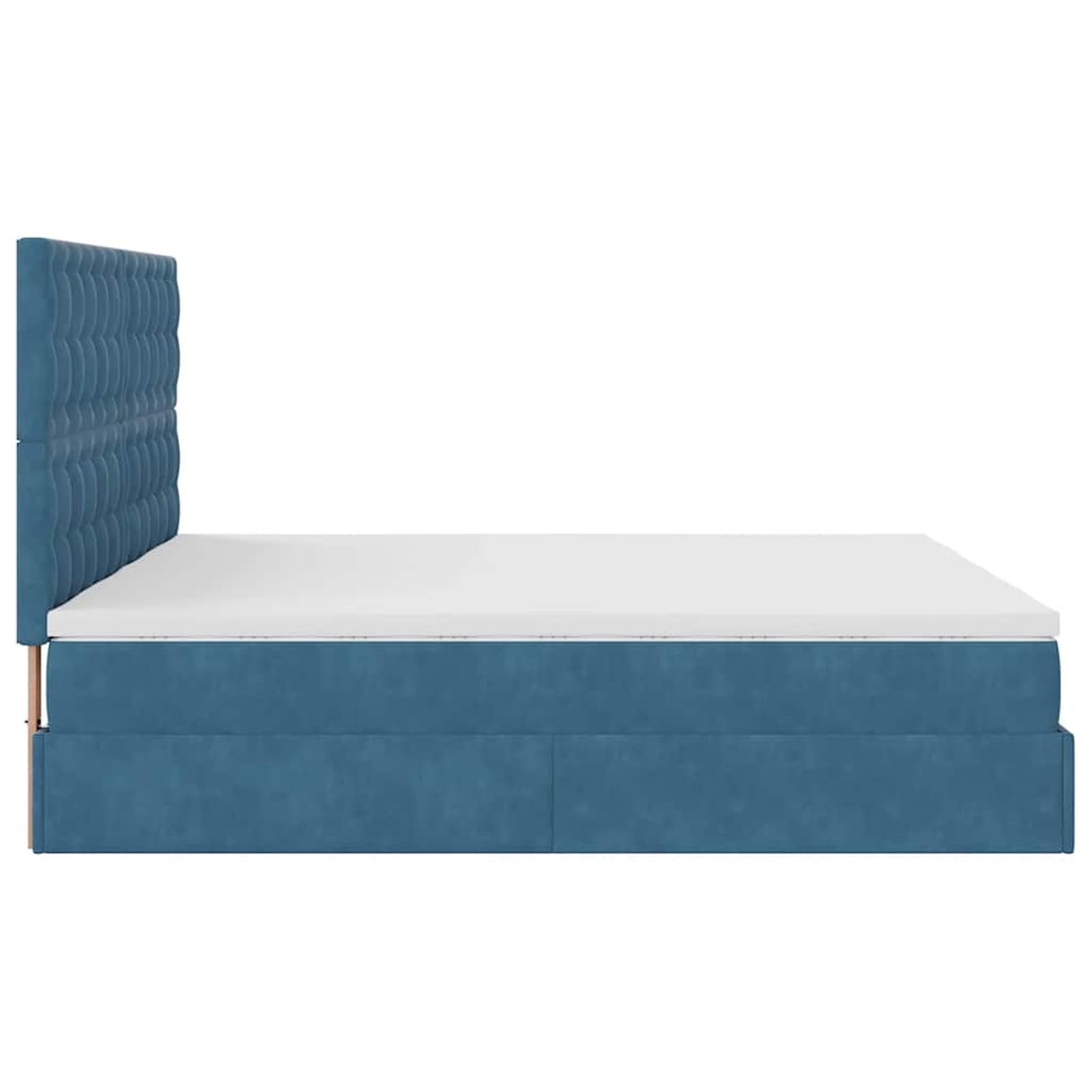 Gecheer Cama Otomana con Almacenamiento y Colchón de Resortes Individuales, Tela de Terciopelo, Luces LED, para Dormitorio y Descanso