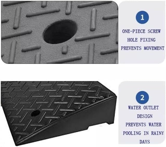 Rampy przejściowe progowe Rampy krawężnikowe Gumowe rampy podjazdowe Rampy wjazdowe(50 * 32 * 9cm)