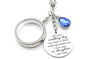 Wedding Memorial Charm for Bride, Adorned with Shimmering Rhinestones