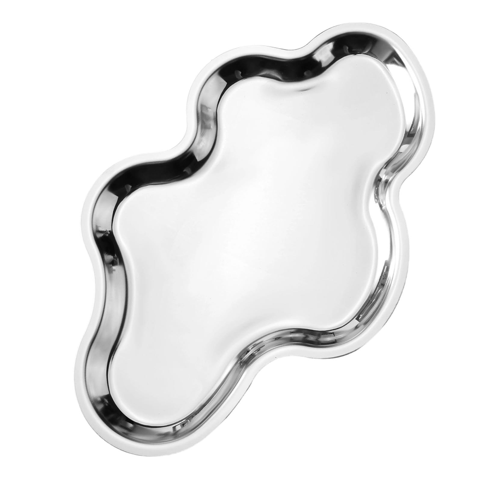 Vanity Organizer Tray Metal Cloud Outline Catchall Holder for Cosmetics Skincare Jewelry Bathroom Counter Dresser Desktop Cloud Tray Metal Vanity Countertop Organizer Bathroom Counter Dresser Jewelry