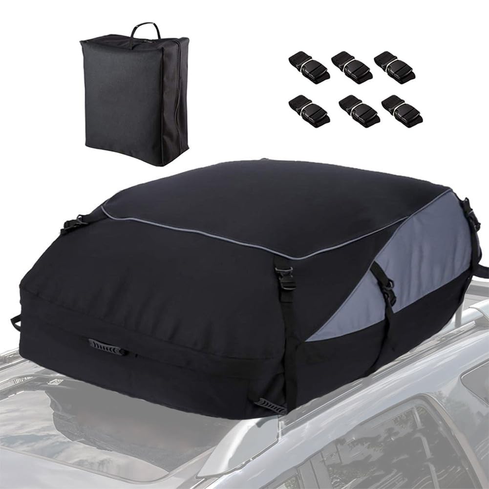 VDP Juxt 600 Box Da Tetto Nero 600L Con Barre Portapacchi Per Opel Zafira II (2007-2014), Set Completo Con Serratura