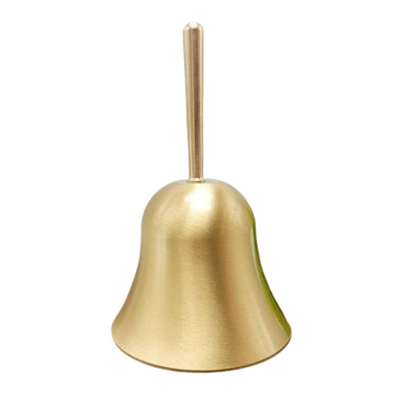 ATORSE Brass Hand Toll Clear and Clear Sound Brass Handbell Educator's Lesson Toll Polished Finish Signaling Device Vintage Design, 6.4CM-picture-22
