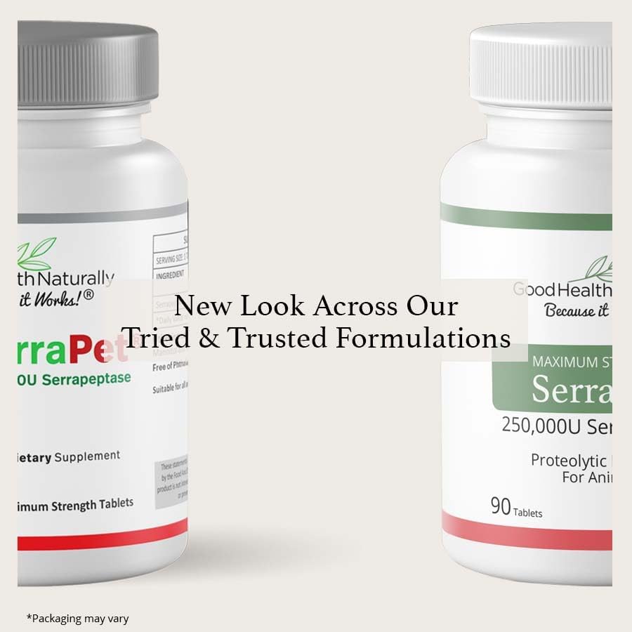 Miniatura 2 de SerraEnzyme Serrapet - Suplementos enzimáticos proteolíticos para gatos y perros - 250,000 UI  90 tabletas - Buena salud naturalmente