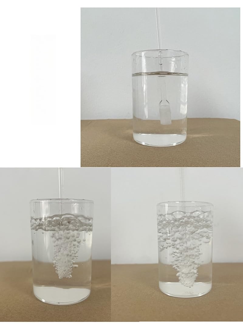 Tubo de aireación de vidrio de borosilicato alto con núcleo de arena, difusión eficiente para acuarios e hidropónicos, paquete personalizable de 1 (D 6 mm tipo L)