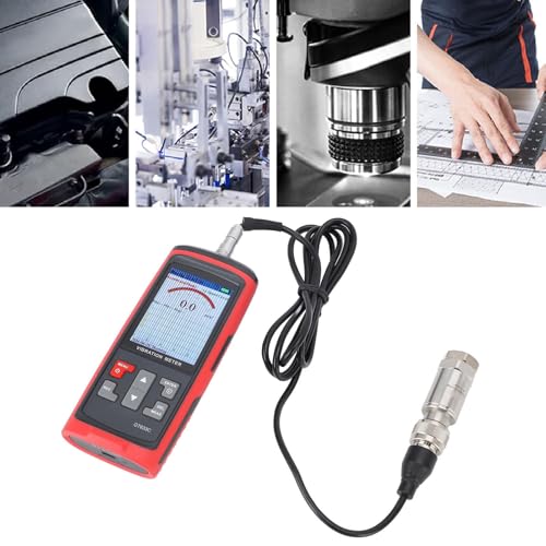 Walfront Vibrationstester Geschwindigkeitsanalysator Digitales Handheld -Vibrometer -Montor für Motoren HLK -Generator Beschleunigungsverschiebungsmessung