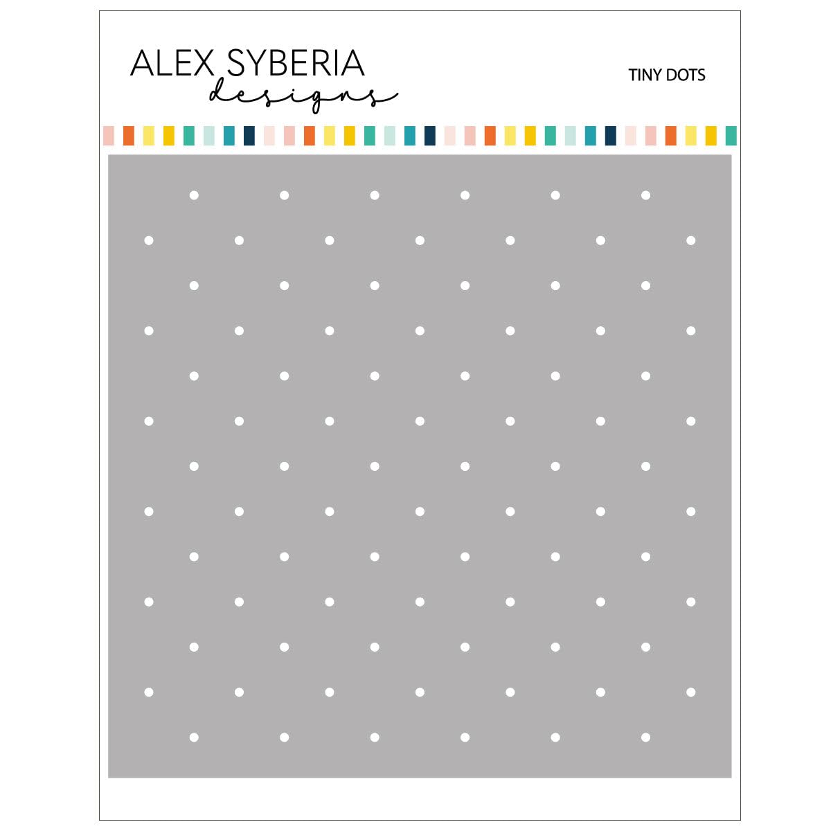 Alex Syberia Designs Tiny Dots Stencil, White