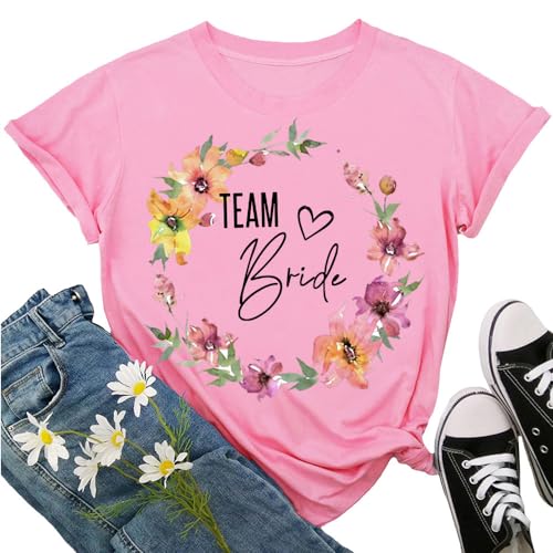 JPHCHSC JGA Tshirt Mujer, Camiseta de la Novia, Camiseta Las Mujeres de separación Soltero, Equipo de Novia EVJF T-Shirt