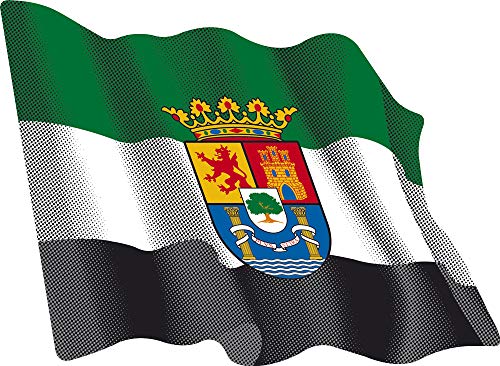 3d ilustración bandera de extremadura una región de paña