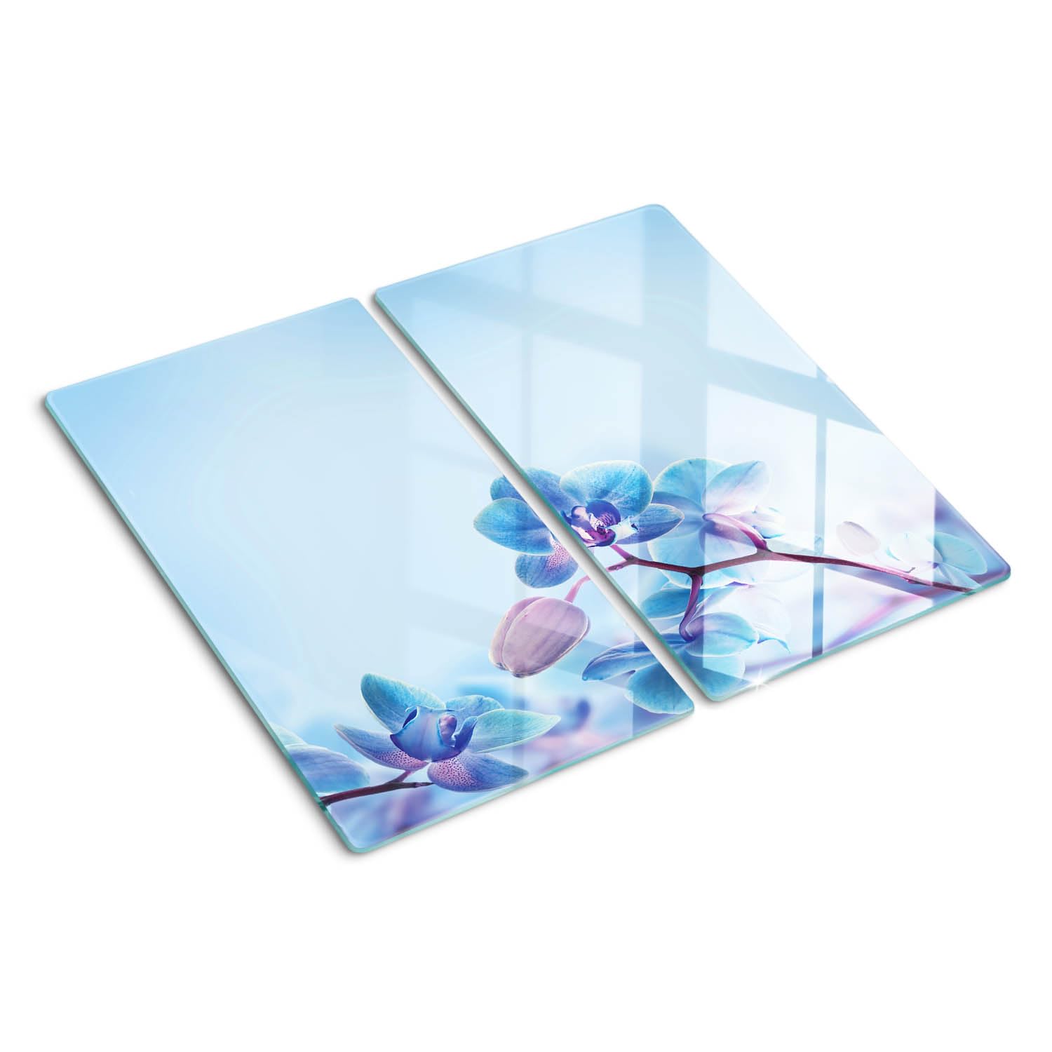 Planche à découper en verre trempé 2x30x52 cm contact alimentaire