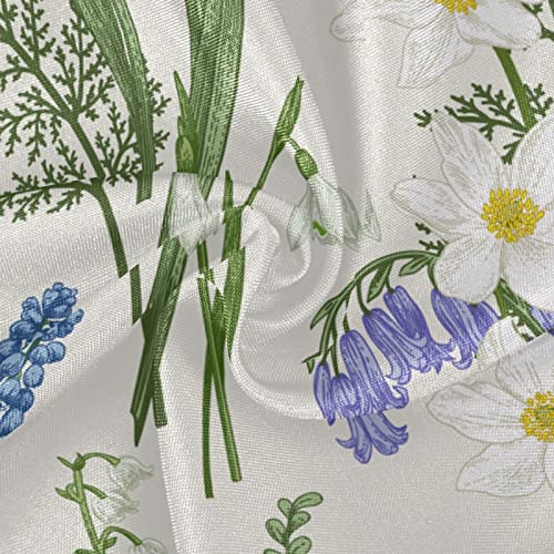 xigua Elegant Flowers Tablecloth Durable 60 Inch Round Table Cloth Cover with Zipper Umbrella Hole Camping Tablecloths for Outdoor Party Picnic - Image 2