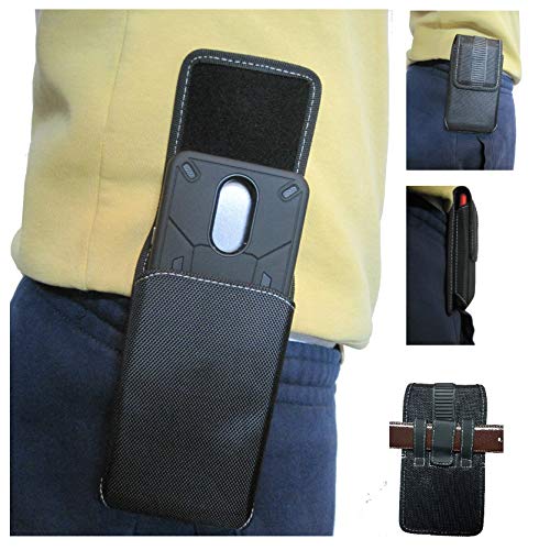 Get Discount Offer Mgbca Nylon Cell Phone Pouch for LG Stylo 5/4 / 3, Rugged Holster, W/Fixed Phone Belt Holder Clip, Magnetic Closure, Fits Otterbox Commuter with Cases On Device (Black-Vertical) Get Discount Offer Mgbca Nylon Cell Phone Pouch for LG Stylo 5/4 / 3, Rugged Holster, W/Fixed Phone Belt Holder Clip, Magnetic Closure, Fits Otterbox Commuter with Cases On Device (Black-Vertical)