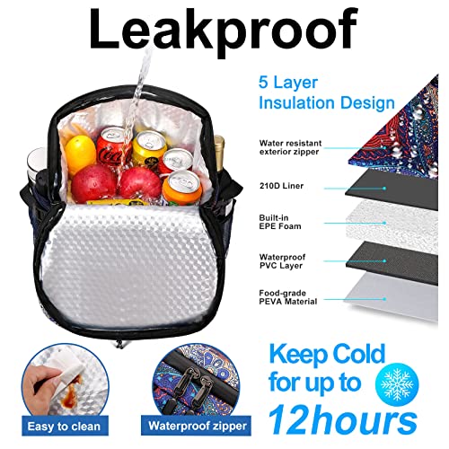 Backpack Cooler For Women, Small Soft Side Beach Back Pack Coolers For Hiking Kayaking Picnic 25 Cans Waterproof Cooler Backpack Insulated Leak-Proof Totem #TOP1