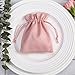 Snadulor 30 Pcs Pink Velvet Drawstring Bags Jewelry Pouches Jewelry Gift Bags Pouches Wedding Favors,3.5x4.7 inch