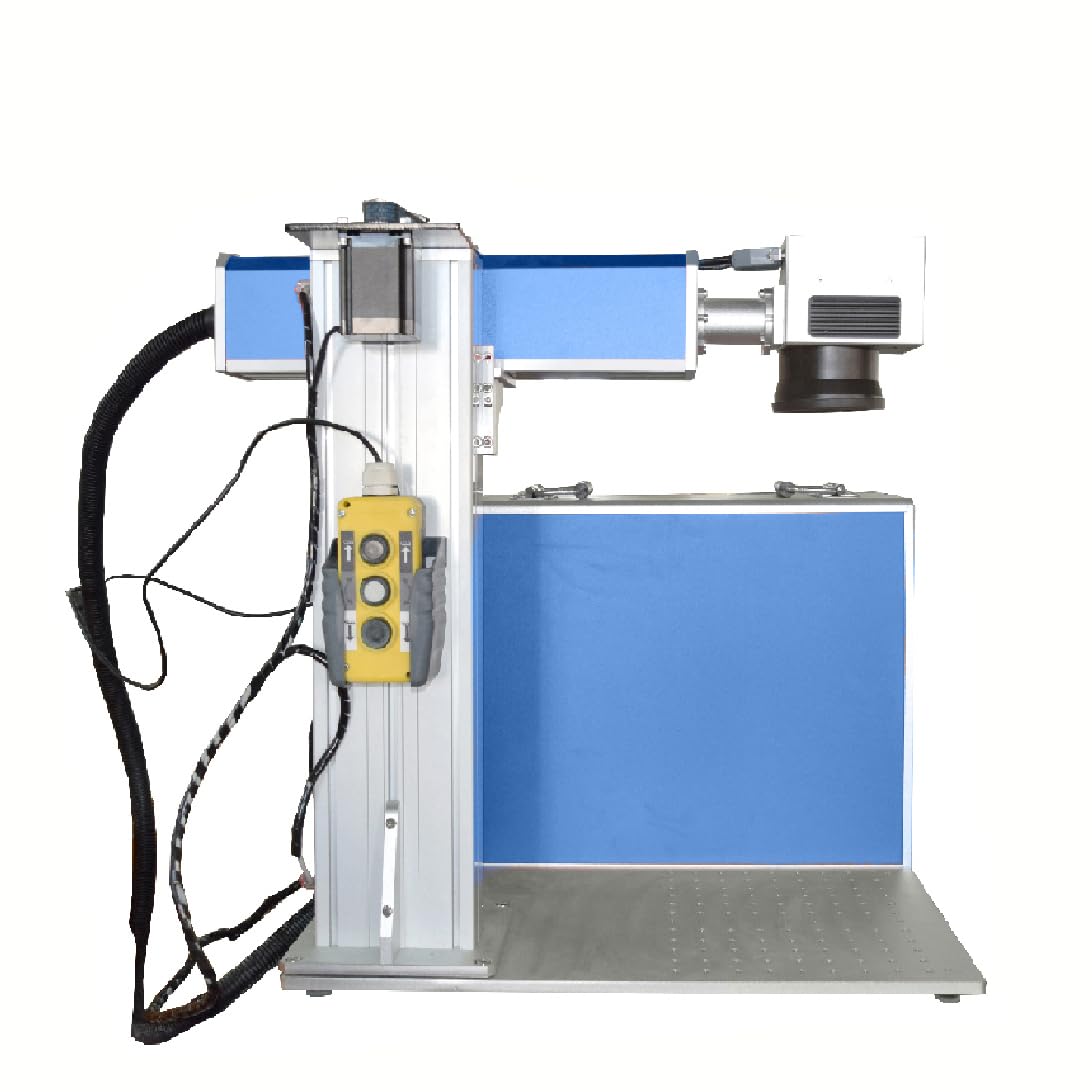 Autoenfoque Máquina de grabado láser de fibra 50W Máquina de marcado láser de fibra, Marcador grabador láser de fibra de 300x300 mm, Software EzCad2, para Metal Joyas Cobre Aluminio Acero