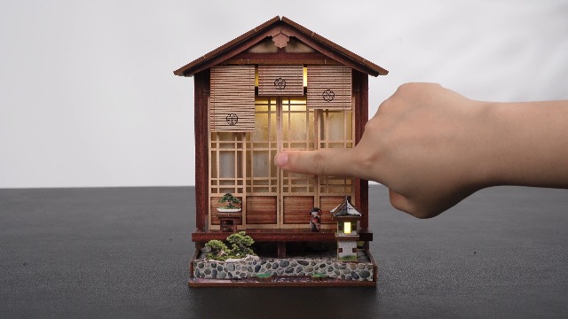 Amazon | Hallisun ミニ日本庭園建築セット ブックノックキット、 DIY