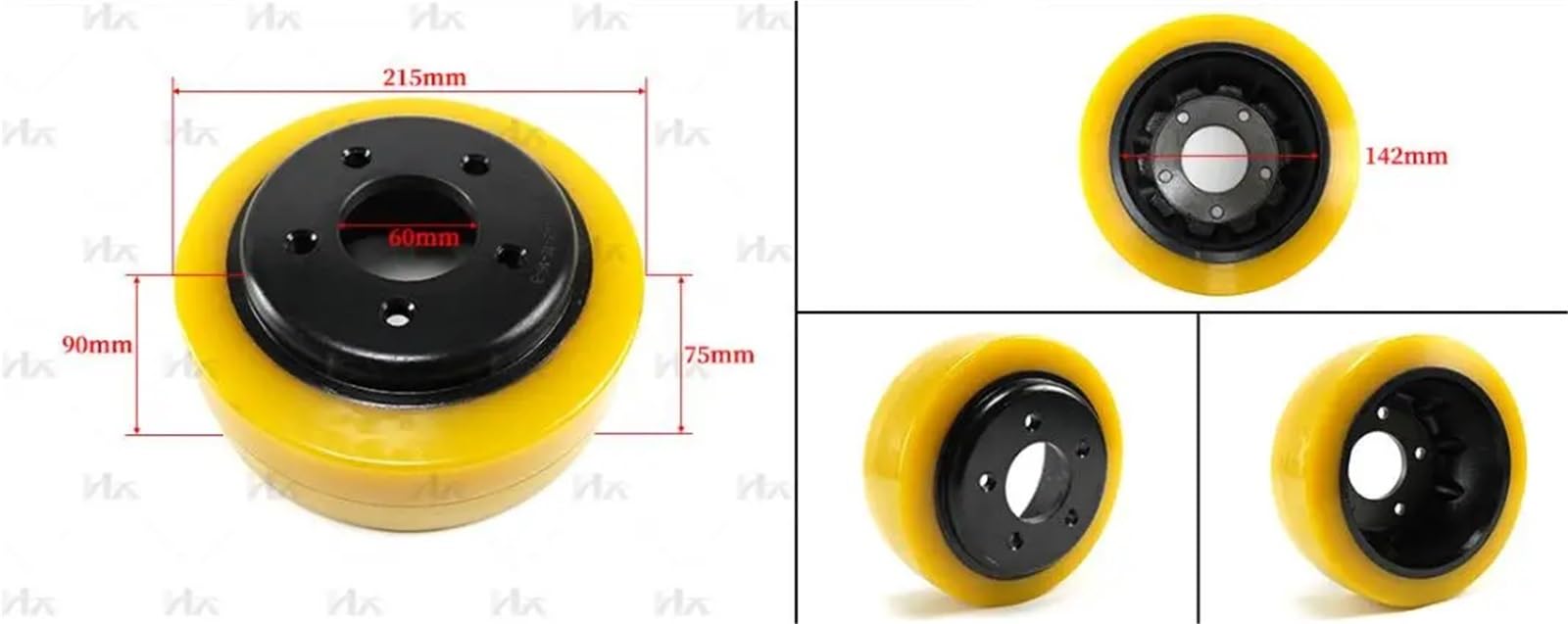 Parti del carrello elevatore 215 * 75/90-60mm ruota PU per carrello elevatore MIMA/BT S12/LWE200/LSF1250